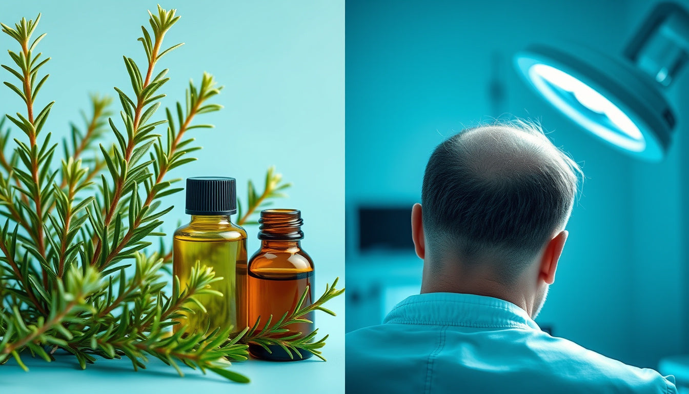 Rosmarinus Rebirth: Comparing Rosemary Oil and Finasteride for Hair Growth