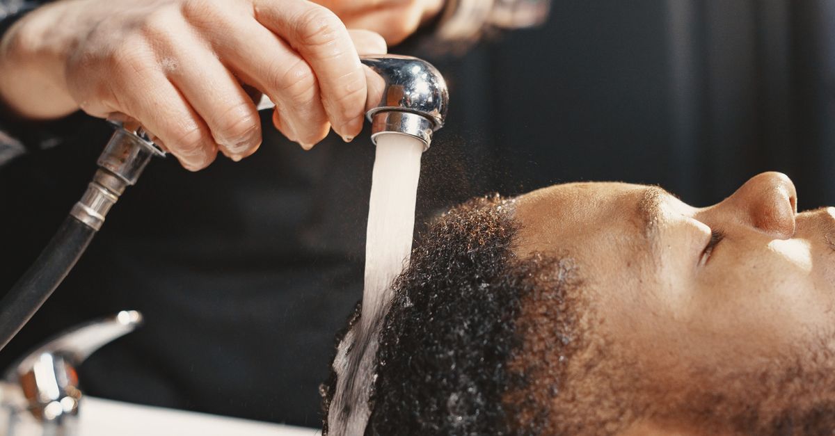 Scalp and hair care at a salon