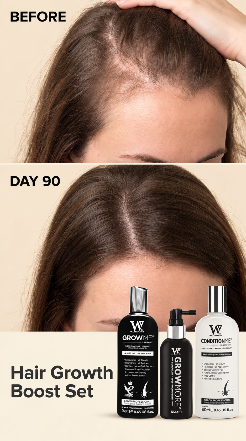 Hair Growth Shampoo, Conditioner & Scalp Elixir Set - The Complete 3-Step Routine | Most Purchased