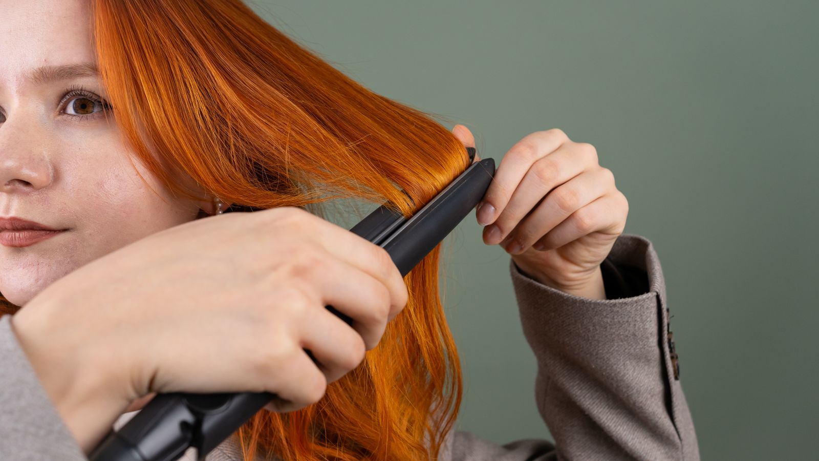 Using a flat iron on long hair, the most common cause of heat damage
