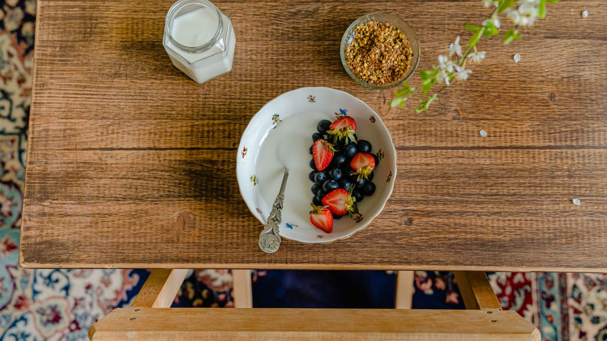 Small nutrient dense breakfast bowl on a table, how to get enough protein with no appetite