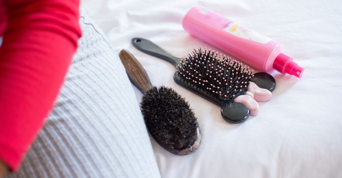 Hairbrush and styling tools, managing hair shedding