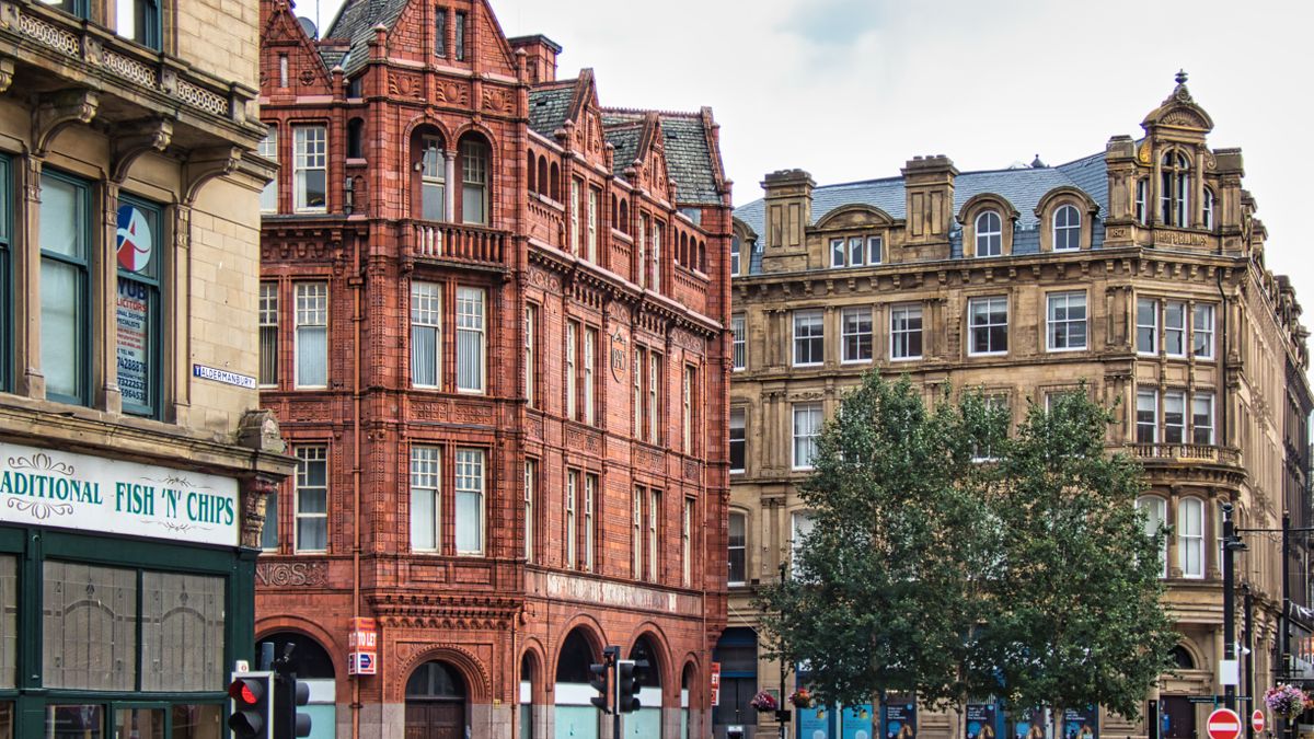 Historic architecture in central Bradford, where people search for trichologists Bradford wide