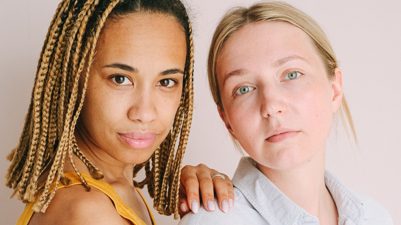 Two women with different hair types, showing why the same hair product gives different results