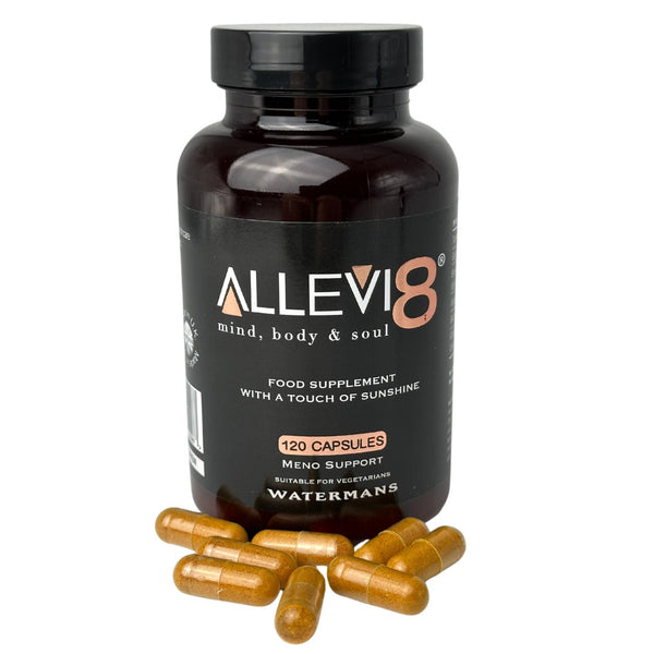 Allevi8 - Menopause Supplements - Perimenopause Vitamin Tablets - Women & Men for health & Vitality, Low Mood, Hot Flushes, Pain in joints, Fibromyalgia support