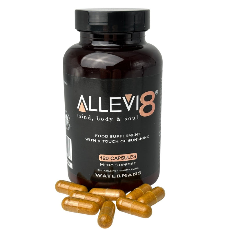Allevi8 - Menopause Supplements - Perimenopause Vitamin Tablets - Women & Men for health & Vitality, Low Mood, Hot Flushes, Pain in joints, Fibromyalgia support