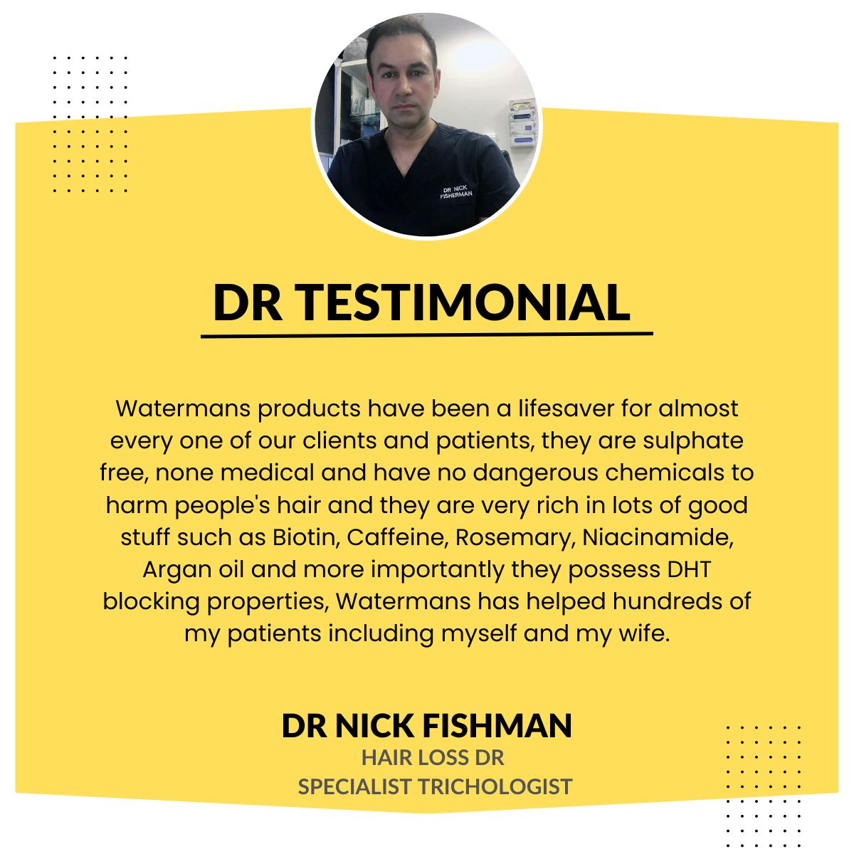 Watermans Hair Growth Shampoo and Conditioner set for women and men.