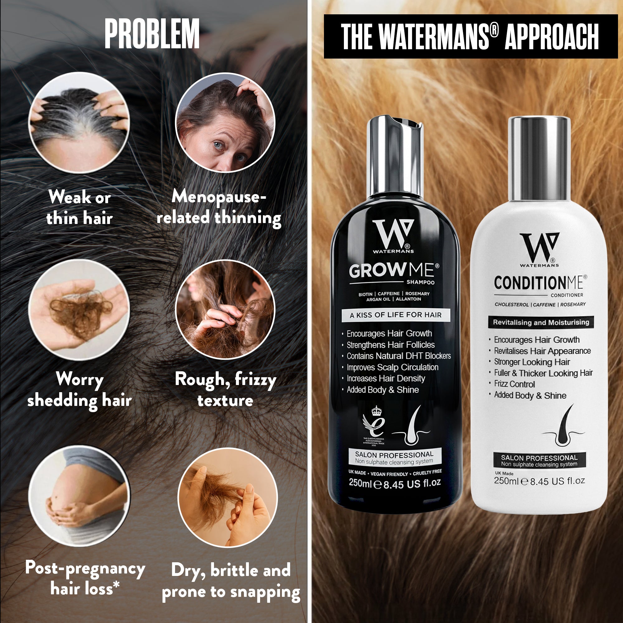 Watermans Grow Me® Hair Growth Shampoo & Conditioner Set