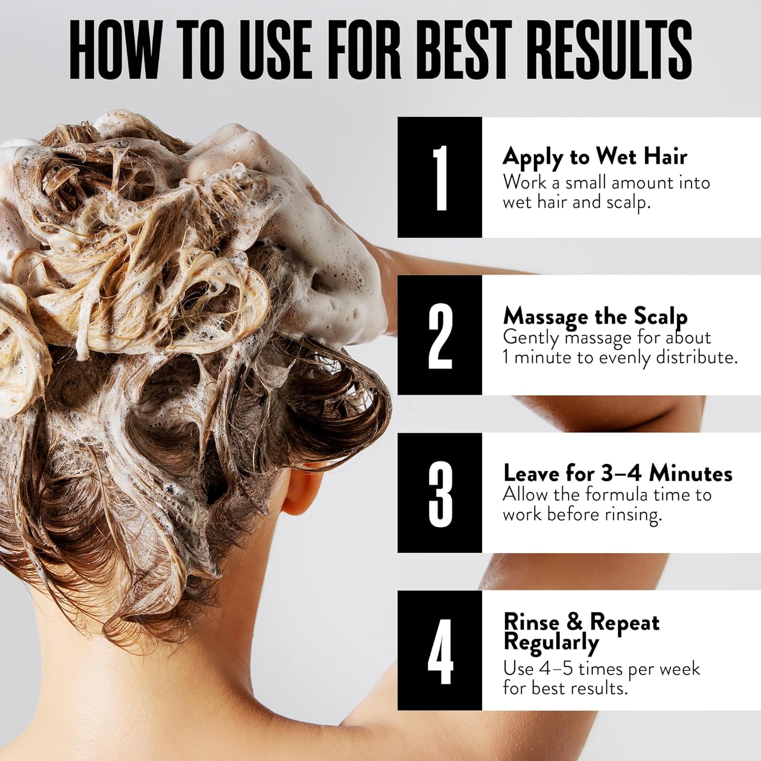 Sulphate-free hair growth shampoo with biotin and caffeine