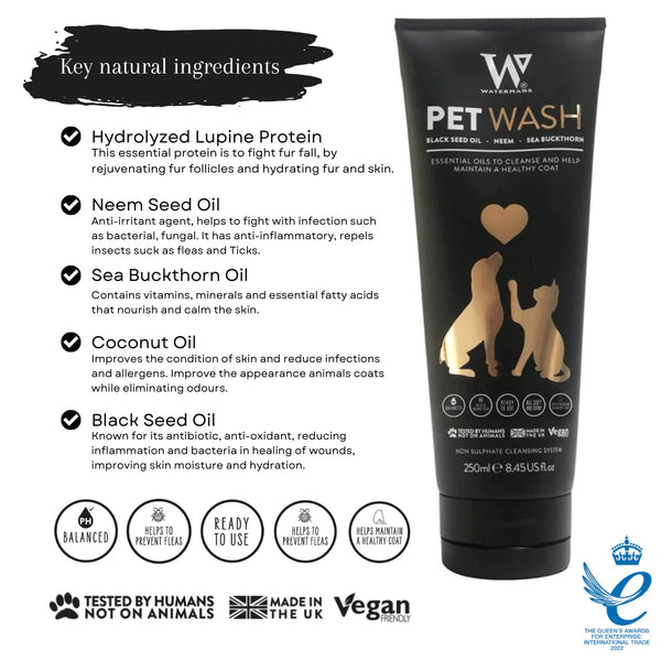 Dog Shampoo UK Made  | Cat Shampoo Packed full of natural ingredients. - Watermans