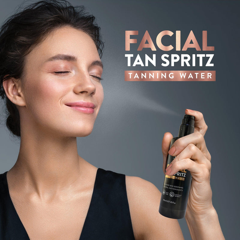 Facial Tanning Spritz with Aloe Vera - Gradual Self Tanner For Face - Watermans