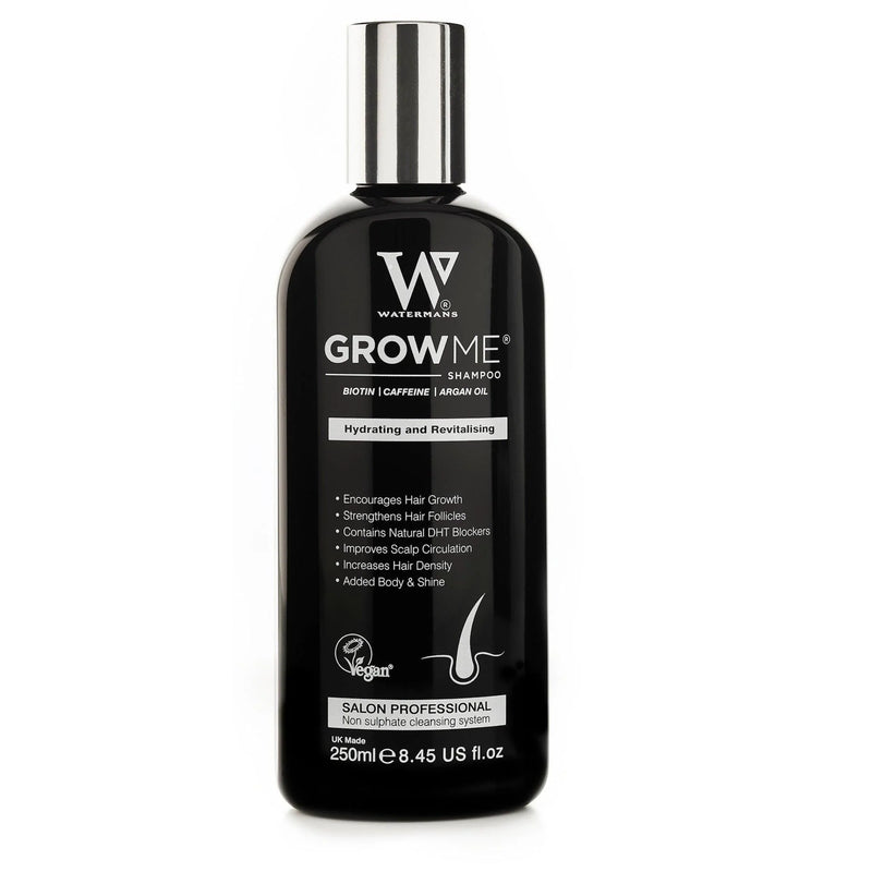 Grow Me Shampoo, Biotin, Rosemary, Caffeine, Niacinamide, Argan Oil, Allantoin, Lupin protein - Watermans