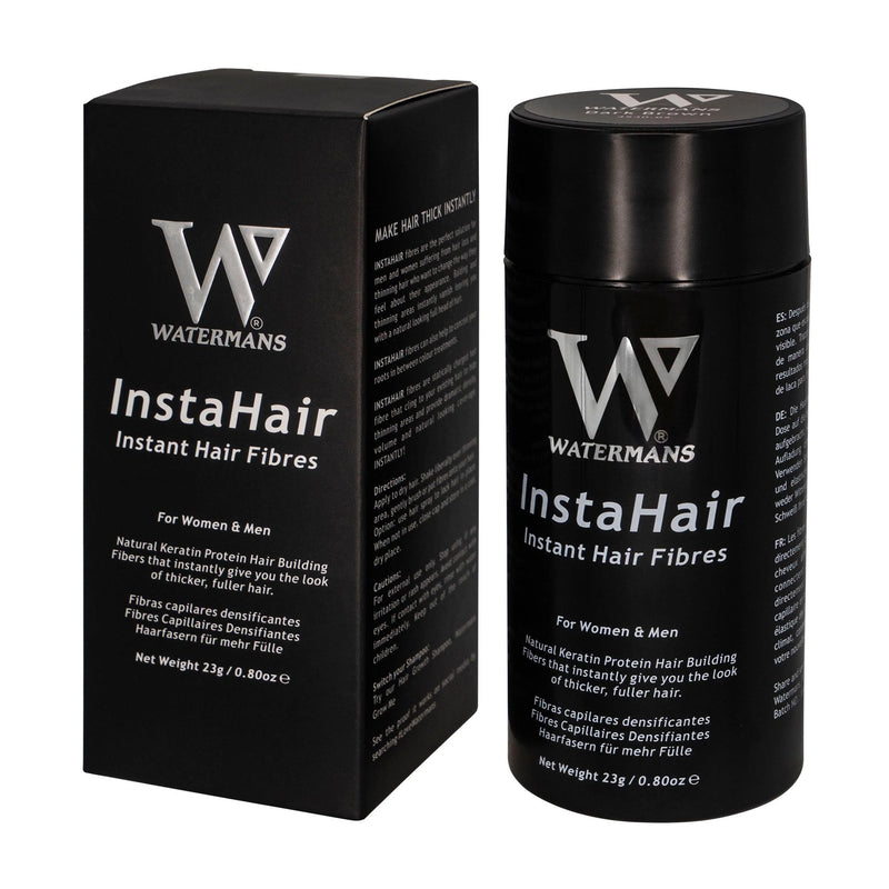 InstaHair Hair Building Fibres Dark Brown 23g - Hair Loss Concealer - Hair Growth Products