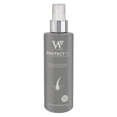 Protect Me heat protection spray bottle, used before straighteners on fragile hair