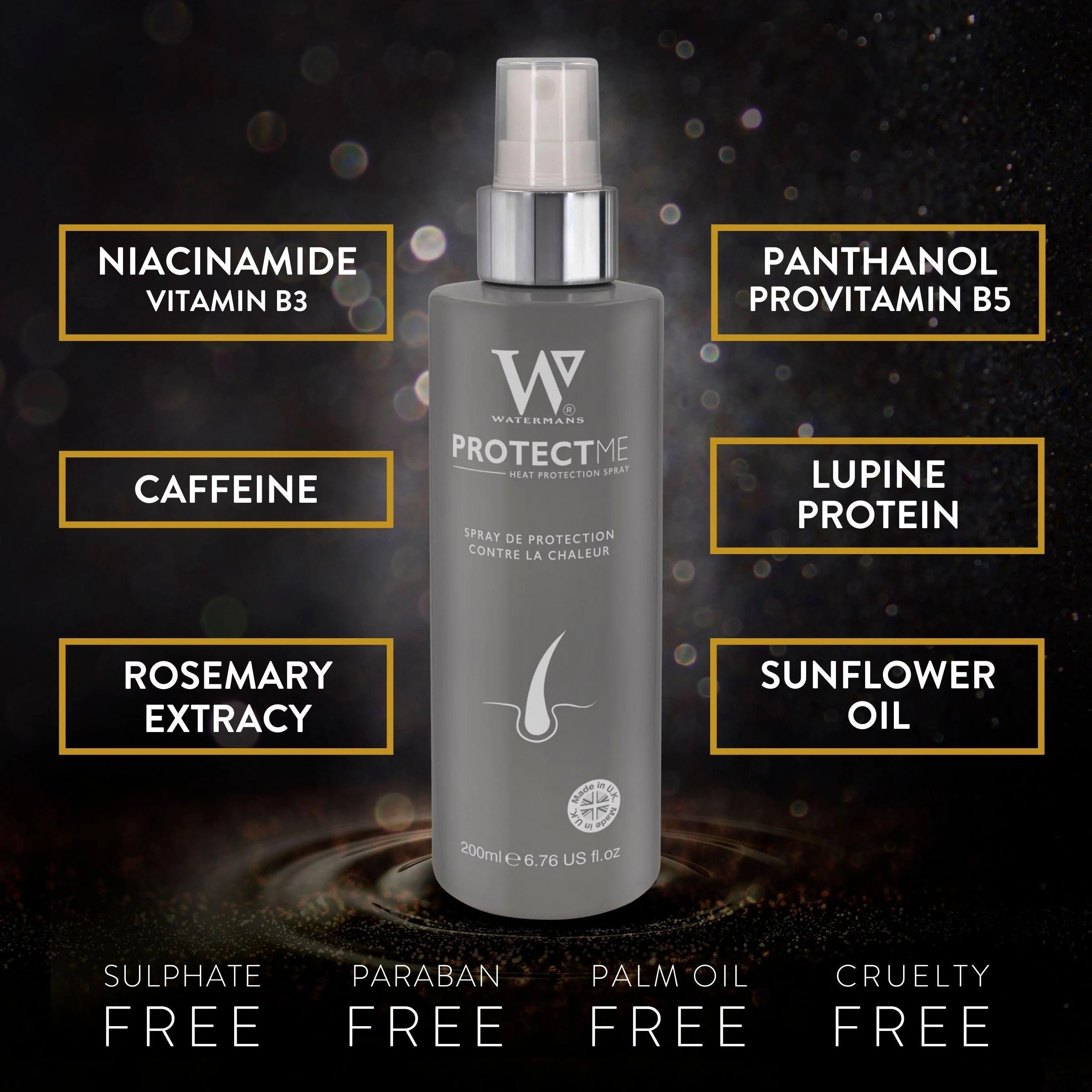 Protect Me®️ Heat Protection Spray, Colour Protection , Frizz Control, Hair extension spray - Watermans