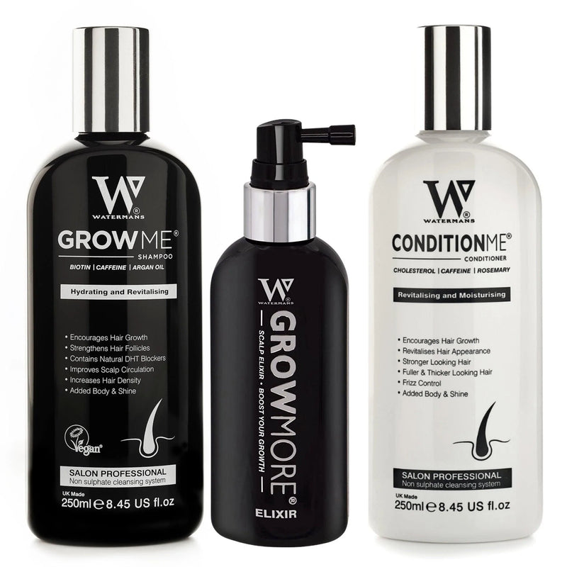 Shampoo & Conditioner, Elixir leave-in scalp treatment.  Hair Survival Kit - 2nd Most ordered set - Watermans