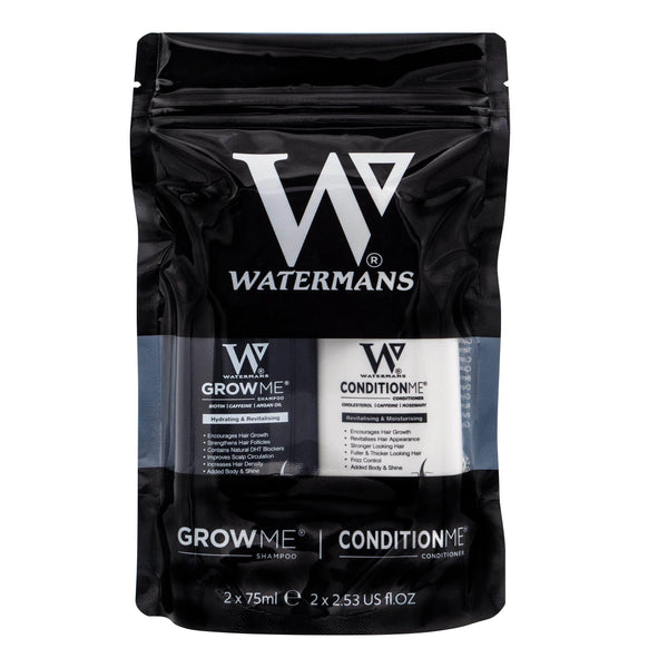 Watermans Minis 75ml Shampoo & 75ml Conditioner (Travel Size) - Hair Growth Products